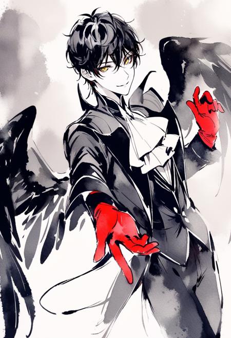 01149-3874093565-masterpiece, best quality,_lora_inkXL_ANI31_lokr_V43P1_0.95_monochrome, watercolor, 1boy, amamiya ren, male focus, black hair, g.png